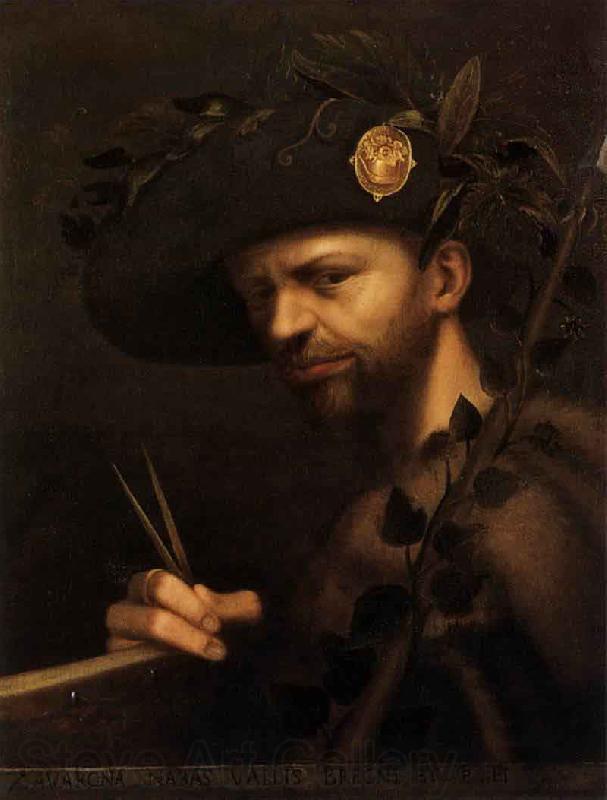 Giovanni Paolo Lomazzo self portrait as Abbot of the Accademia della Val di Blenio Spain oil painting art